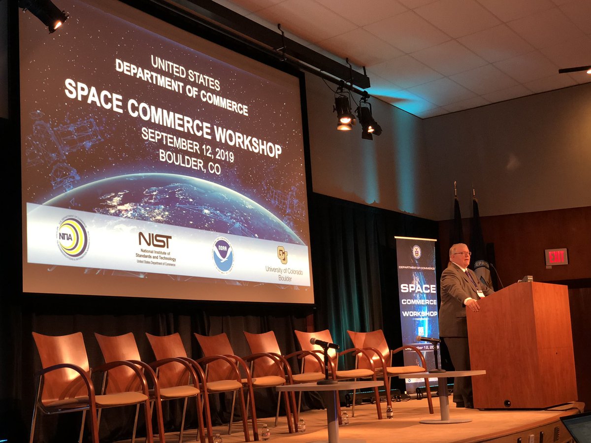 CUIndustry's tweet image. The @CommerceGov Space Commerce Workshop is underway! Thanks to @NIST Director Copan and @CommerceinSpace Director O&apos;Connell for kicking off the day.

@NOAA @NTIAgov #DOCSpace