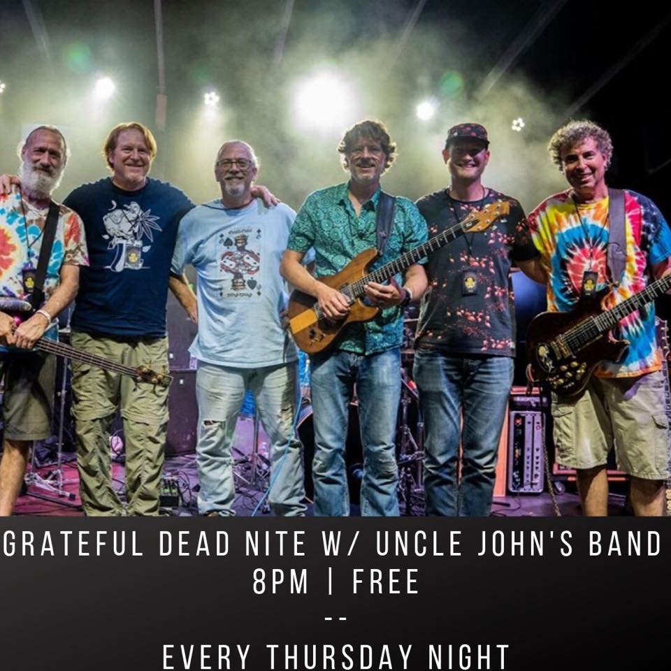 #unclejohnsband will be serving up tasty jams tonight - come and get a bite!
.
.
.
#gratefuldeadnite
.
.

#wesmokeeverything #tampabay #tampabaylive #concerts #livemusic #livemusictampa #tampaconcerts #visittampabay #thingstodointampa #wherewillwegotonight #grateful #gratefuldead