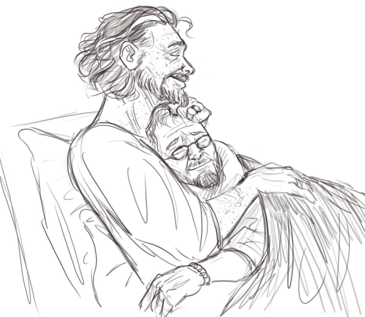 Ben and Sharky, an eternity later ❤️
__
#BenjaminDeans #SharkyBoshaw #DigitalArt #Art #Doodle #Sketch #Gay #Pride #DigitalArtwork