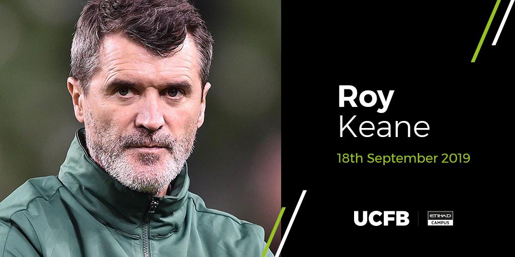 ucfb's tweet photo. The first of this year's #UCFBAward🏆 Executive Guest Speakers are here... 🥁

First up it's @ManUtd &amp; @FAIreland legend Roy Keane who'll be at Etihad Campus next week! 💪

Head to @UCFB_EE_Etihad for more information and to book your place now! https://t.co/Pmr4VZt4oS