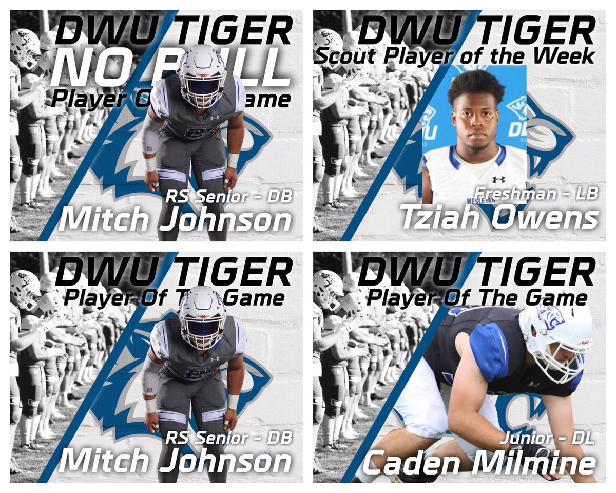 DWTigerFB's tweet photo. Congrats to our players of the game for our home opening win! These guys did a great job! #BleedBlue 

O-Skill: Luke Loudenburg 
D-Skill: Mitch Johnson

O-Big: Logan Busch 
D-Big: Caden Milmine

O-Scout: Isaac Mack-Alston
D-Scout: Tziah Owens

ST: Tate Gale
No Bull: Mitch Johnson https://t.co/oiRnznHaLv