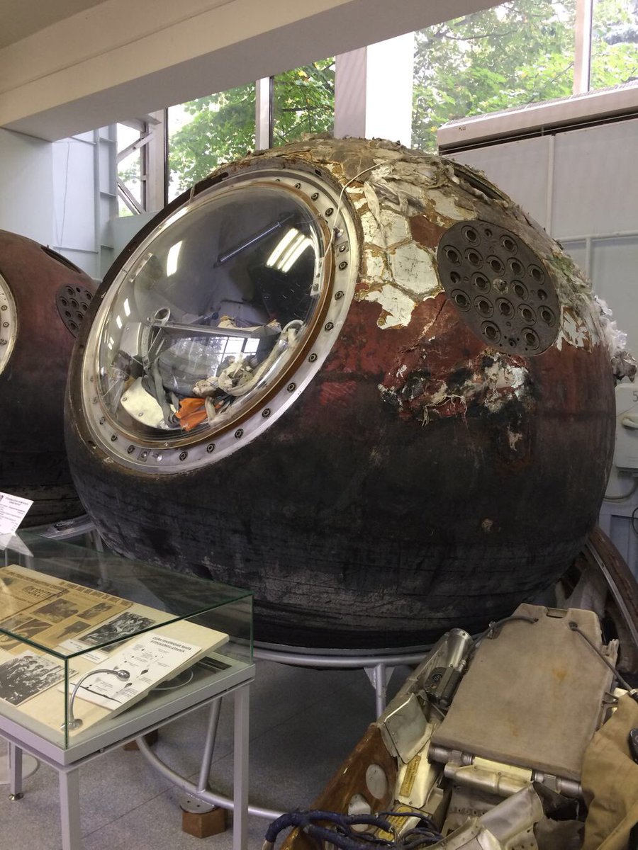 And here is the  #Vostok6 capsule, launched on June 16, 1963 and carrying a first woman, Valentina Tereshkova, into space!