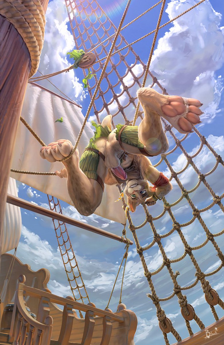 Lion21Black's tweet photo. Commission for @fekfekfekfek 
a little accident on sails ropes...
pic in style2!

more commissions info here: https://t.co/QlekdA78ck

#furry #yiff #scimitarcat #pirate #boat #sailingship   #accident #ass #balls #boner #feet #hot #guy #male #digitalart https://t.co/vmyl7rugaq