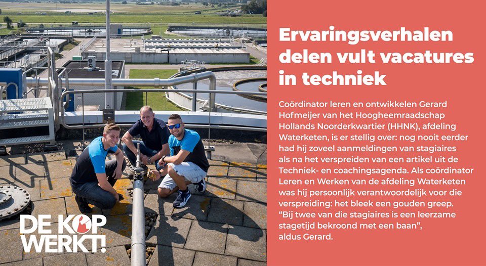 dekopwerkt's tweet image. Twee vacatures vervuld! 

Dankzij de Techniek- en coachingagenda hebben Bryan Dekker en Mark Niezen als oud-studenten van de Techniekcampus een prachtige baan bij Hoogheemraadschap Hollands Noorderkwartier. 

Lees meer over dit succes op: bit.ly/2lLEO5s
#dekopwerkt