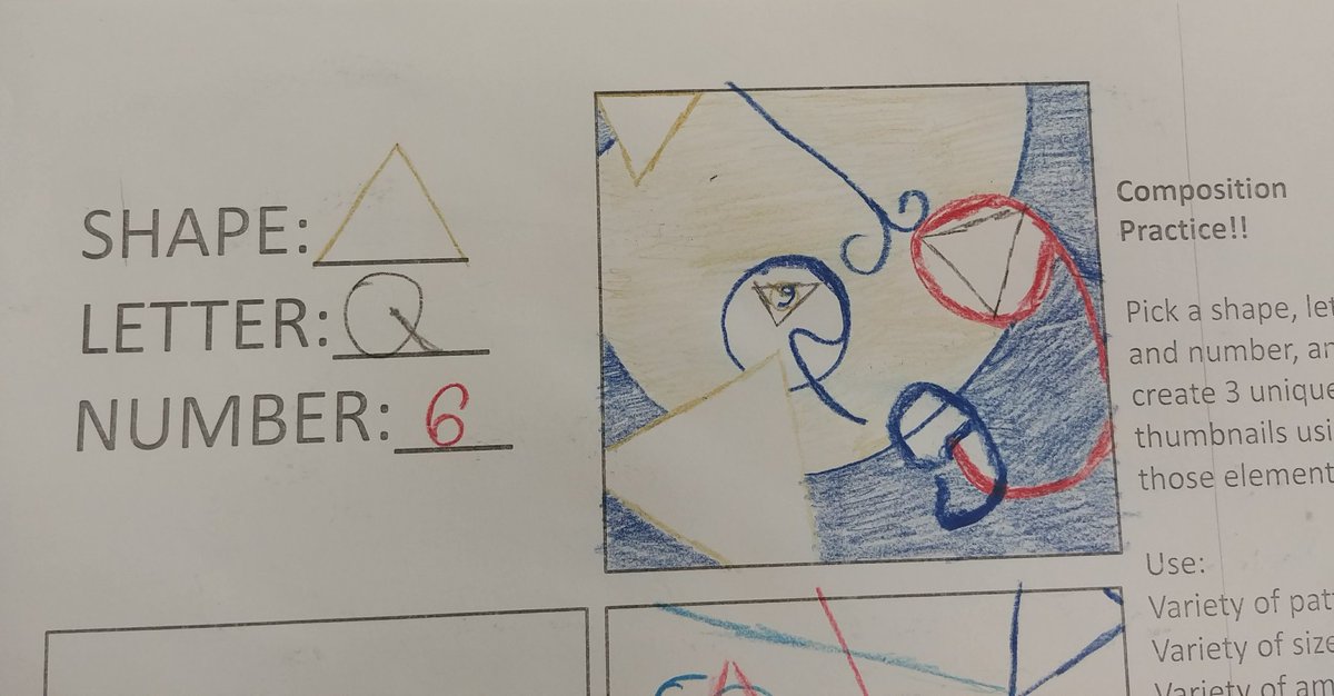MWArtDept's tweet photo. 8th graders practicing composition and design principles and techniques. Simple ingredients, super fun results! #ArtsEdWeek #cookingwithcolor #composition https://t.co/GlgHdH5zCl