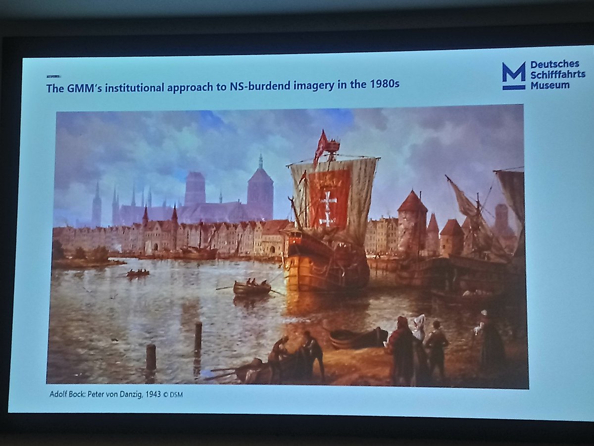 Our final paper today is by Dr. Gisela Parak of the German Maritime Museum who discusses Hemming and his National Socialism in his maritime paintings. <a href="/CPMHLiv/">PortandMaritimeHist</a> @LJMUarts #maritime #historyofart