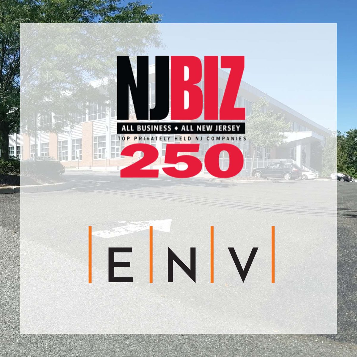 Our ENV New Jersey office was recently listed on the Top 250 List of Privately Held Companies in NJ, by NJBIZ. Over the years, ENV NJ has worked throughout the state on everything from airports to higher education buildings. Read more: bit.ly/NJBiz250