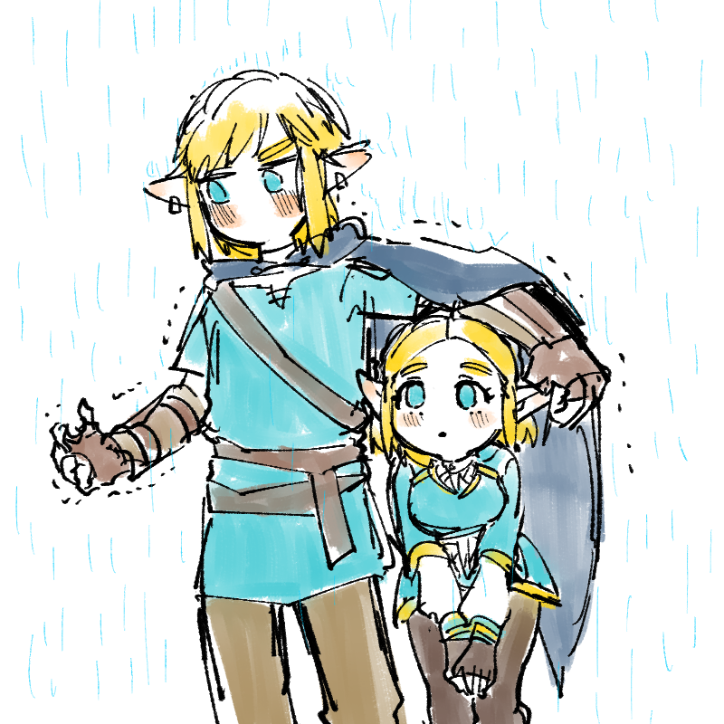 息抜きにリンゼルらくがき 雨 