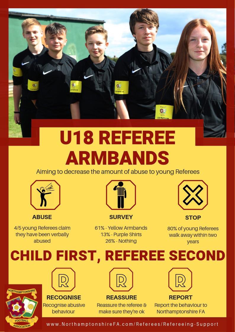 Sports_ESFC's tweet photo. Whether they have an armband or not, wherever you watch a game this season, please remember #childfirstrefereesecond @OxfordshireFA @MJPL_UK @WdyflF @OMGFL @OYFLeague @HellenicLeague https://t.co/6PNpdjCvGh