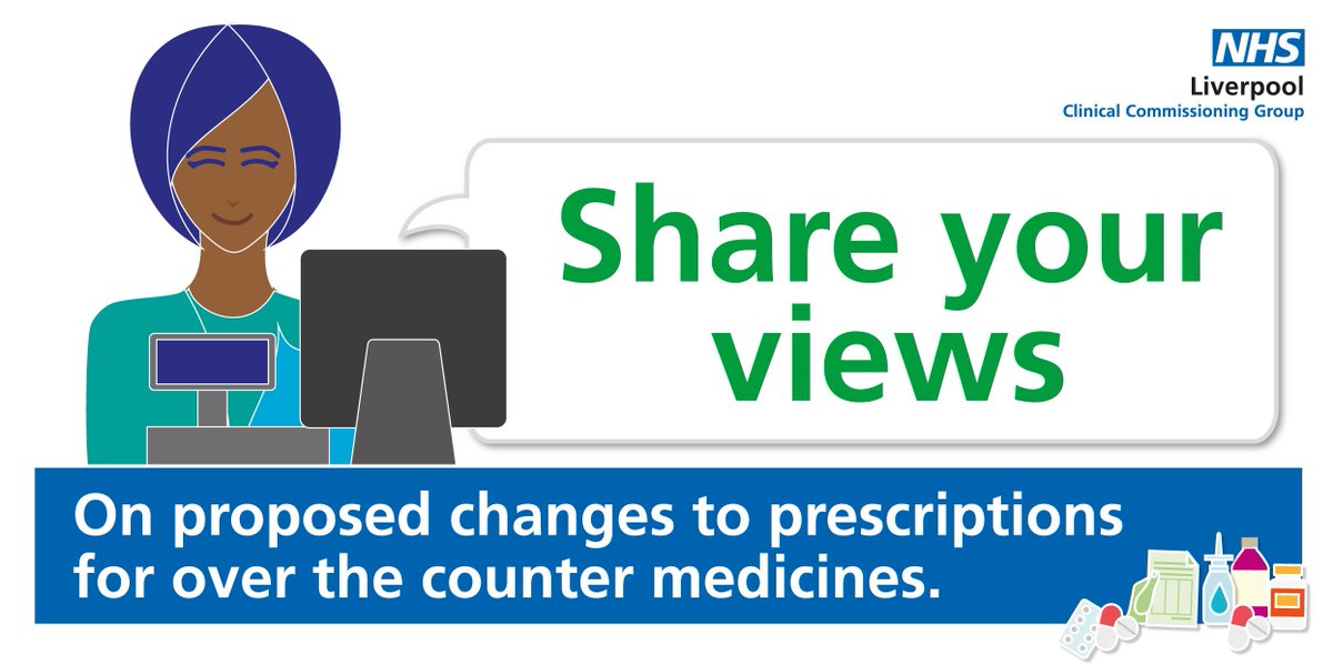 _OneLiverpool's tweet photo. We're asking for views on proposals to limit prescriptions for some ‘over the counter’ medicines used to treat minor conditions.

Find out more about these proposals and how to share your views at: https://t.co/mAOcmpY9QK https://t.co/WiGX8wNAn0