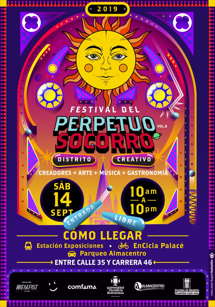 Este sábado 14 de septiembre, próximo Festival en el distrito creativo de Medellín.🎪
#Perpetuosocorro