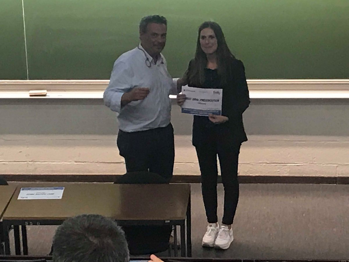 Congratulations to Justine !!
PRIZE FOR THE BEST ORAL PRESENTATION at the EDT-Cancerology - Annual Meeting 2019 - UCLouvain - Friday September 6th