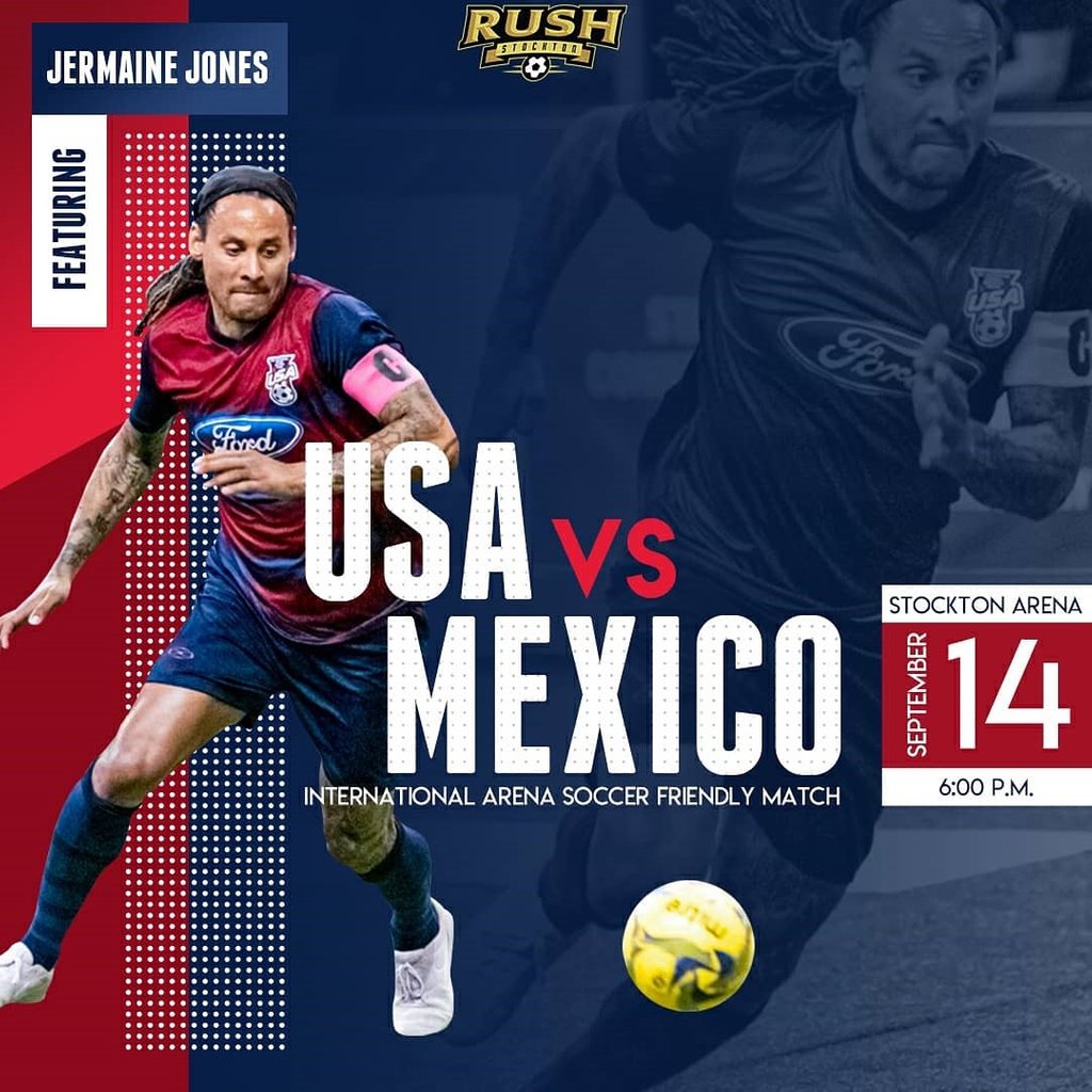 ⚽Don't forget to grab your tickets to this Saturday's International Arena Soccer game, USA vs Mexico, at Stockton Arena! Tickets available at the Arena box office and Ticketmaster.
