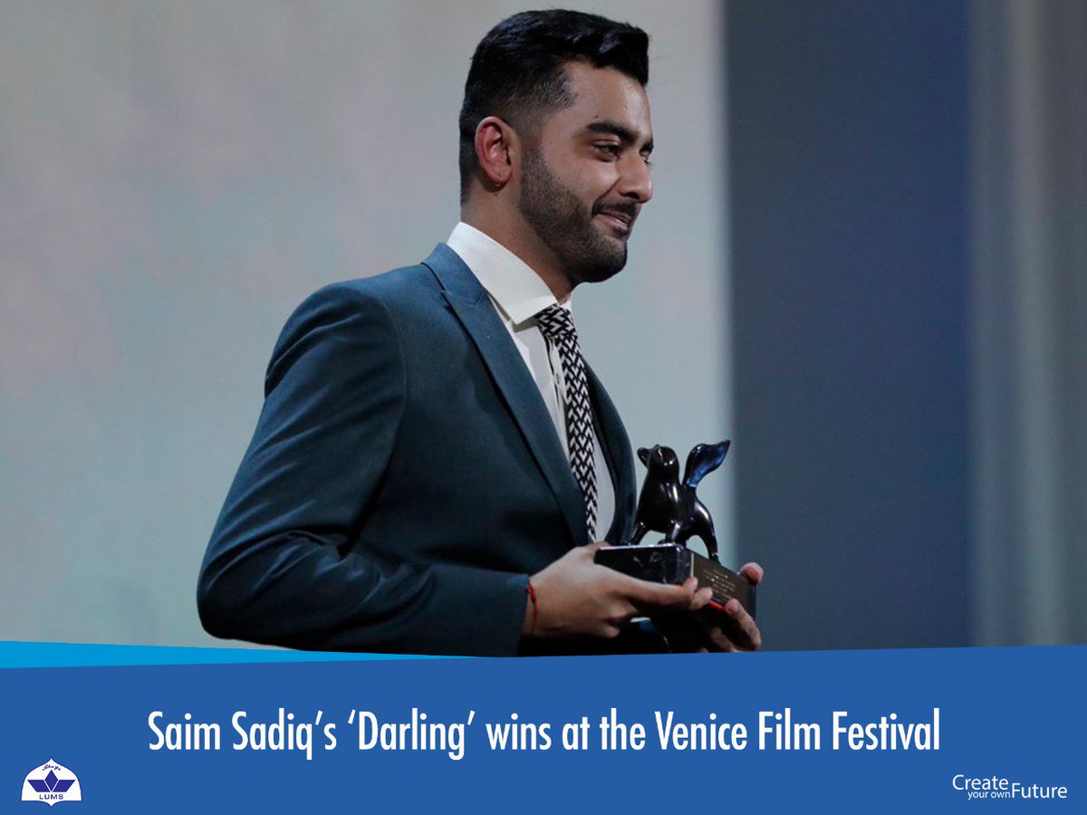 Pakistani film wins Orizzonti Award for Best Short Film
 
Darling, a film by LUMS graduate, Saim Sadiq, won at the #VeniceFilmFestival. Touching upon the life of a transgender girl, the film captured the audience's heart.
 
For more: bit.ly/SaimSadiq
 
#BeingLuminite