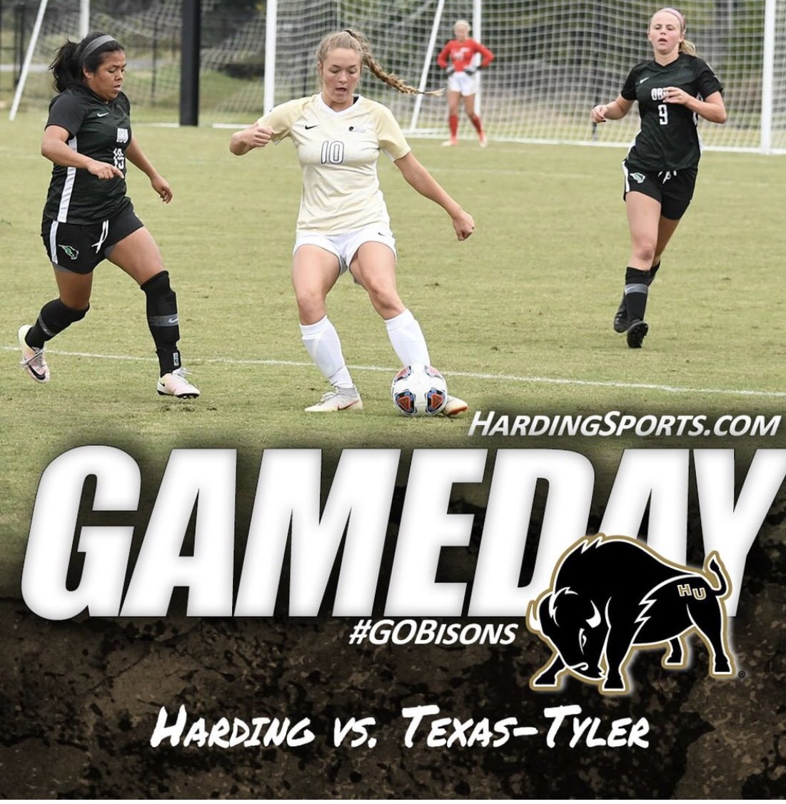 Harding_WSoc's tweet image. GAMEDAY! The Lady Bisons host Texas-Tyler at 5 p.m., at the Stevens Soccer Complex. #GOBisons

Stats: statb.us/b/270418
Video: thelink.harding.edu/tv16

🚨NOTE: The game will stream in its entirely beginning at 5:30 p.m.