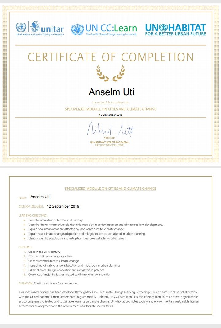 anselmvwhare's tweet image. Number 3 completed..... Its Fun... 99% on this..Thanks @uncclearn @UNFCCC 
#CCLearnAlumni!
#CCLearnAlumni
#ActClimate
#ClimateChange
#LearnClimate
@WanguiOlive @IsonguyoM