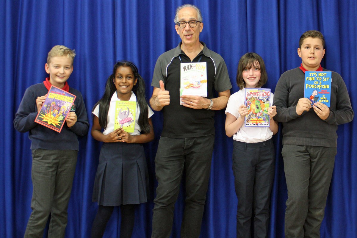 Poet Neal Zetter visited St George's Primary School in Harrow yesterday and entertained the children with two hilarious sessions of performance poetry!  The event was organised for the school by the School Library Service - one of many ways that they support schools in Harrow.