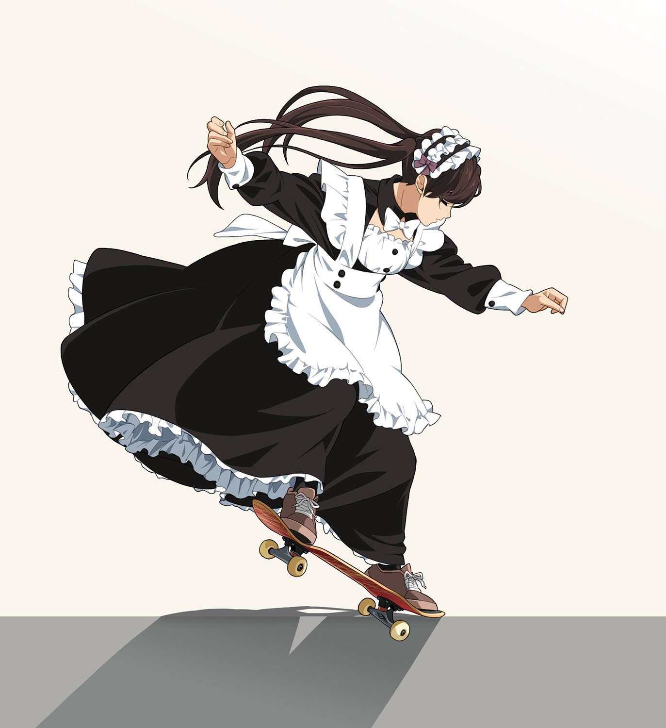 Горничная скейтер аниме