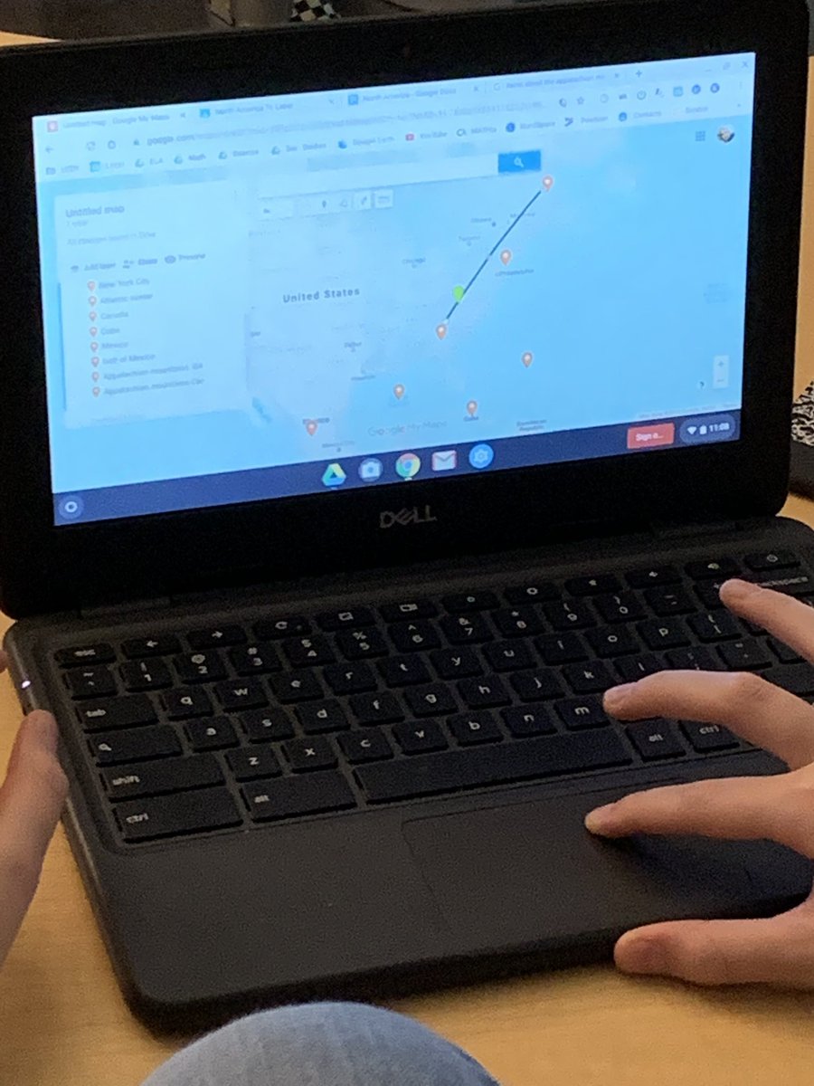 ClayCrawfordEdu's tweet photo. Loving using Google My Maps for labeling North America to start off our unit. Students are adding in meaningful pictures and descriptions. #lex1socstudies #DLPAdvocate #GoogleEDU https://t.co/VpJSt0K0vq
