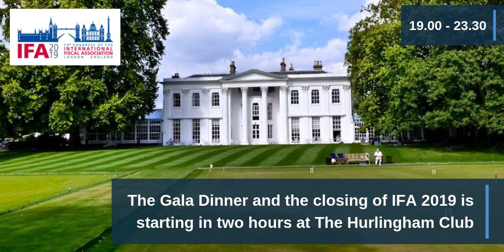 Are you all set for the #IFA2019London Gala Dinner? It is starting in two hours at The Hurlingham Club, one of Britain’s greatest private members’ clubs, with quintessentially English traditions and heritage. Transport will be provided to and from the venue.