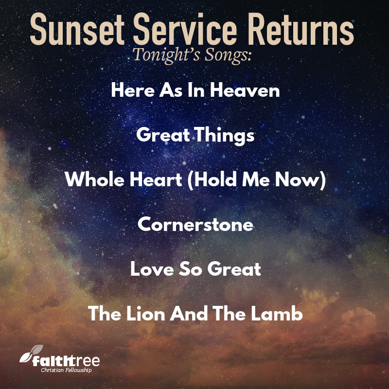 FaithTreeCF's tweet image. Our Fourth Season Begins tonight with #SunsetService at 7:45 pm! Please pray as we prepare for tonight. Please join us. Please invite a friend. This is going to be an amazing year! :-) faithtree.com/safari/article…