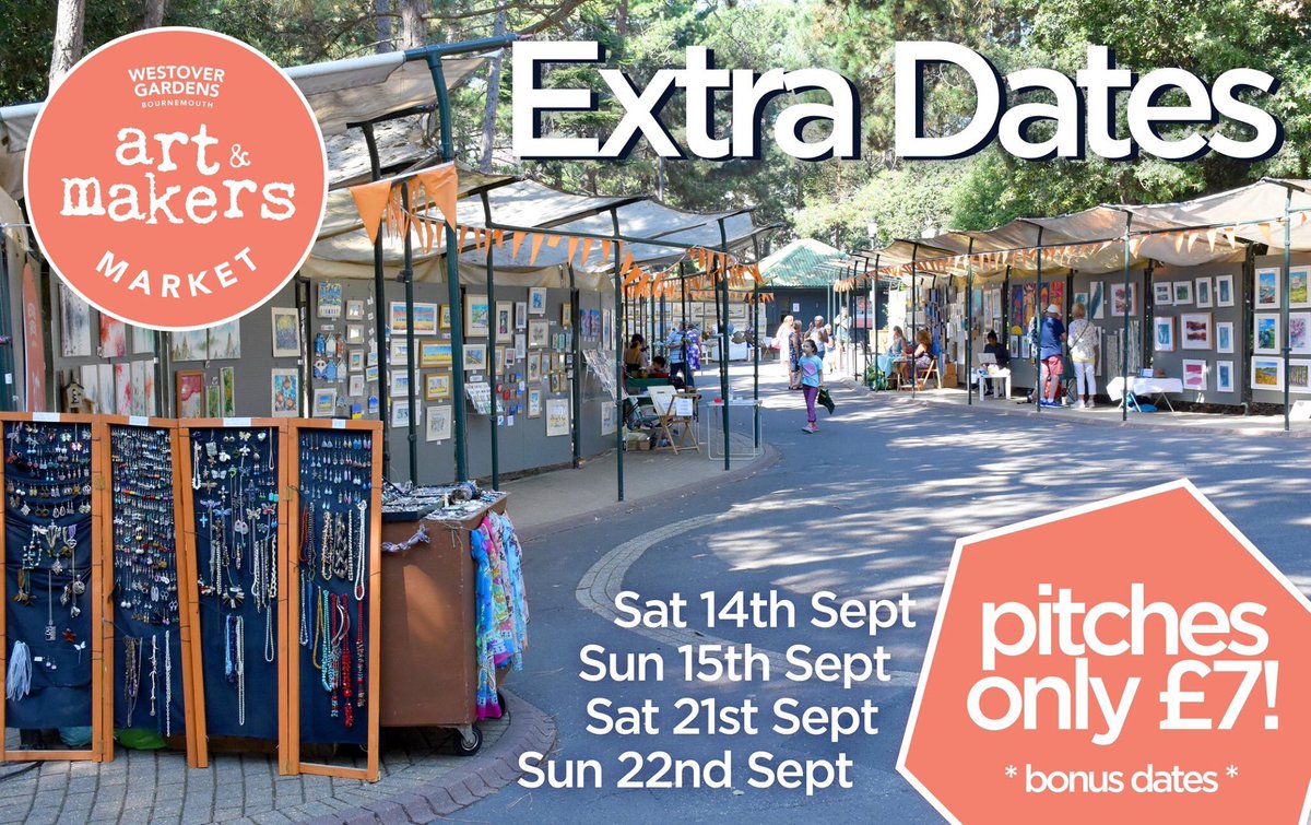 picnicparkdeli's tweet photo. Extra Dates added for the next 2 weekend in #Bournemouth Gardens @bmthparks #Artists #Makers #AubMakers @Bournemouthecho @bmouthofficial https://t.co/JWW3kTeFpU