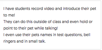 technologylaura's tweet photo. As educators let's go beyond our classrooms and get to know students in various ways such as asking about their pets! Check out this Topic in @Flipgrid Discovery Library by me https://t.co/lMEMnmu66N #FlipgridFeverCheck for π― student engagement and empowerment. @WeAreTeachers https://t.co/huG16KTknX