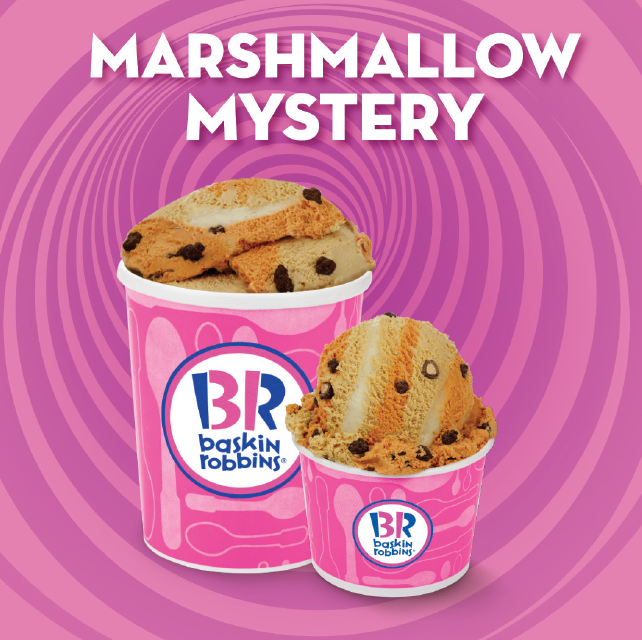 CeleBRemos juntos las delicias de la vida (como nuestro sabor del mes Marshmello Mystery: helado de malvavisco tostado con tiras de marshmellow y almendras cubiertas de chocolate). 

#BaskinRobbins #CeleBRa #ComidaCasual #ServicioRapido #RSR