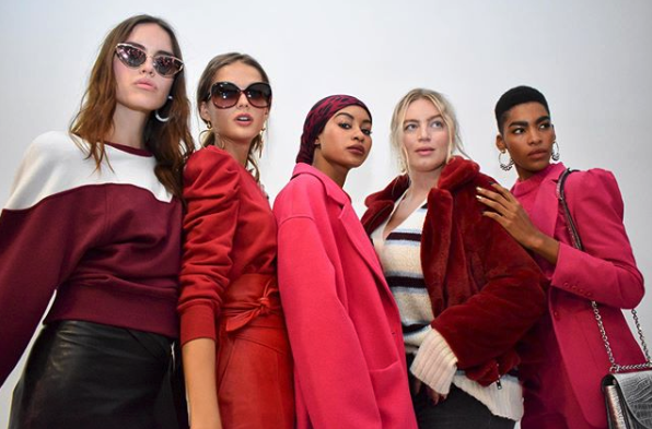 RebeccaMinkoff's tweet photo. Beauty on point. Make up by @maybelline ✨ #RMF19 #NYFW https://t.co/ND27XqdxK3
