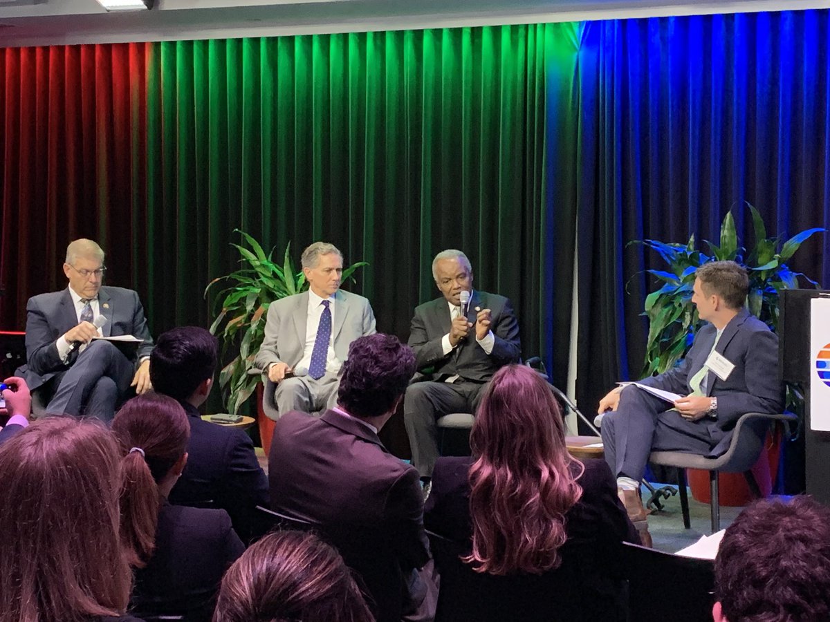 ElecTranAssoc's tweet photo. Thank you to @RepLoudermilk @repdavidscott and @RepFrenchHill for joining ETA today at the #ETAFinTech Policy Forum for a fireside chat on the role of FinTech https://t.co/eYz4Se7a9S