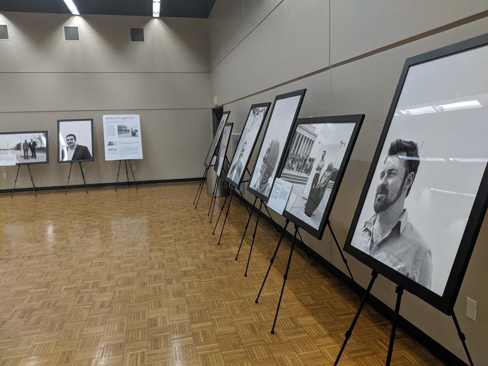 karadahproject's tweet photo. Attended Lutheran Services in Iowa Empower Luncheon. Our @Vets4AmerIdeals Ideals exhibition #WhatIFoughtFor, engaging refugee panel discussion, and the newest of our fellow citizens made for a great afternoon. https://t.co/W1PLv8qmWG