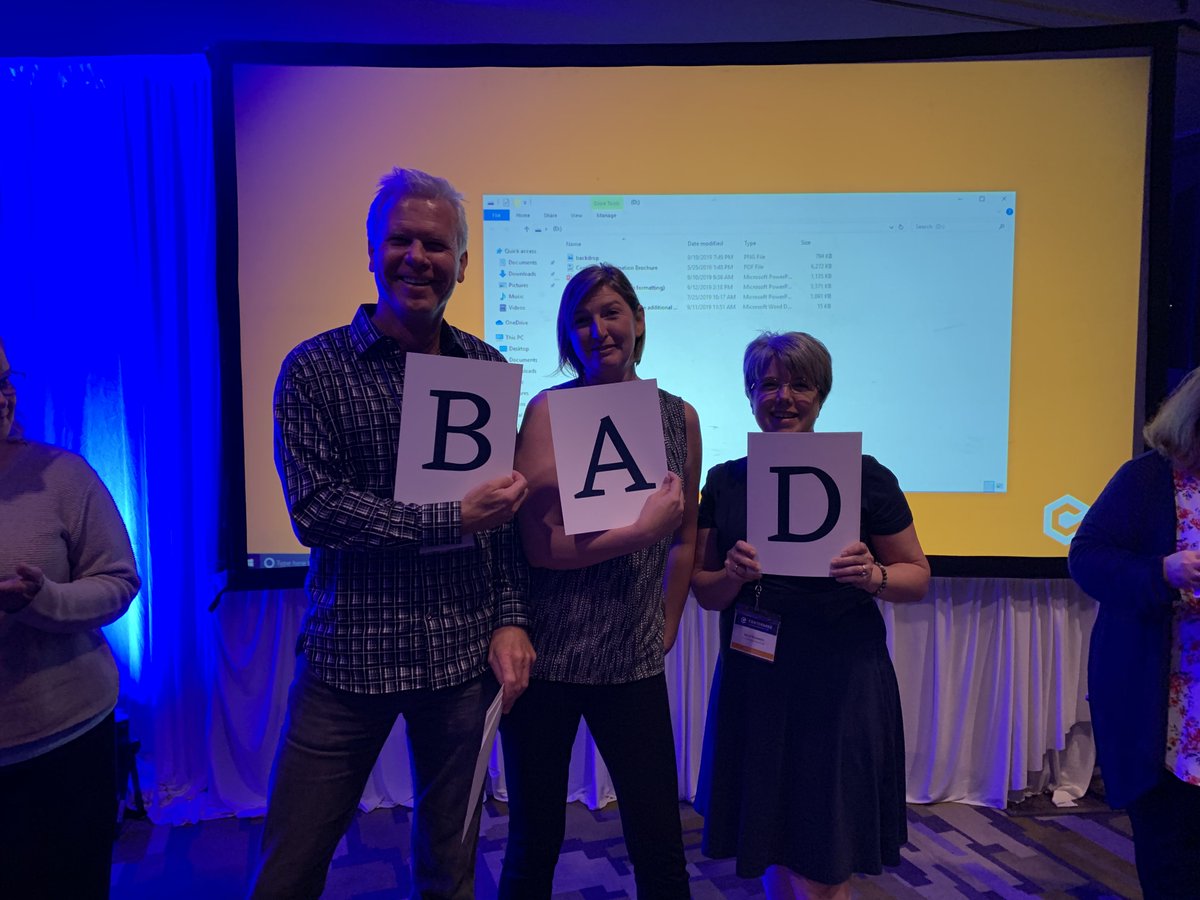 kbross_CMG's tweet photo. These @centerbase consultants are not really as 'bad' as they look! About to play how to be a millionaire at the #centerbasePC2019 conference. https://t.co/nvYP4AKxUz