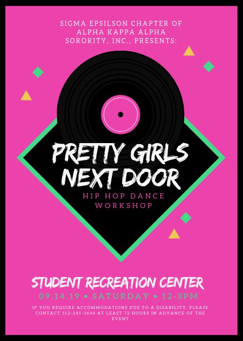 Hey bobcats, come out this Saturday, sep 14th, and dance with the ladies of <a href="/TxStateAKAs/">Texas State AKAs</a> 🌊💯