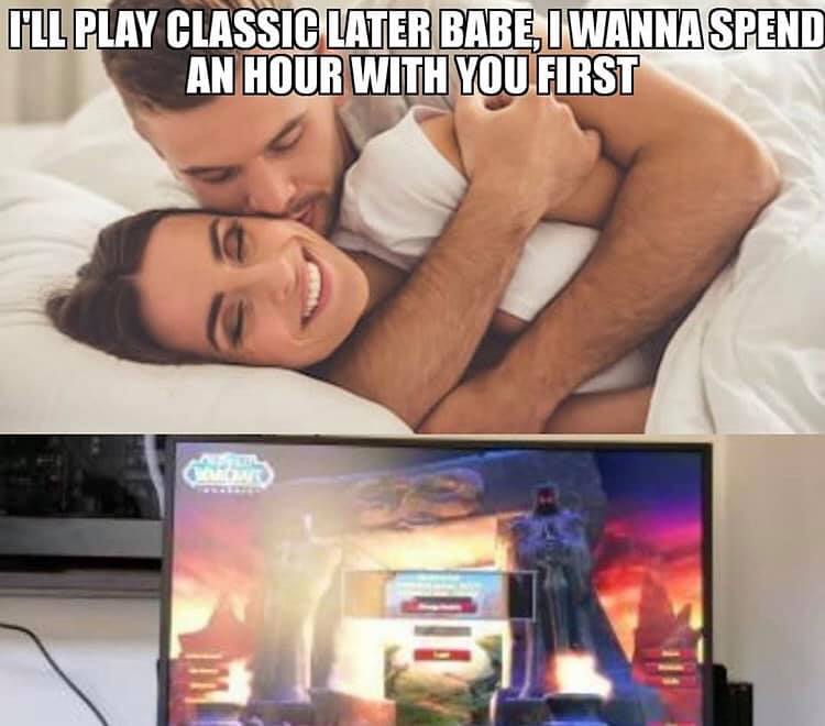 WarcraftMeme's tweet image. SHHH DON'T SAY ANYTHING!! - @VynIRL 

#WarcraftClassic  #Warcraft