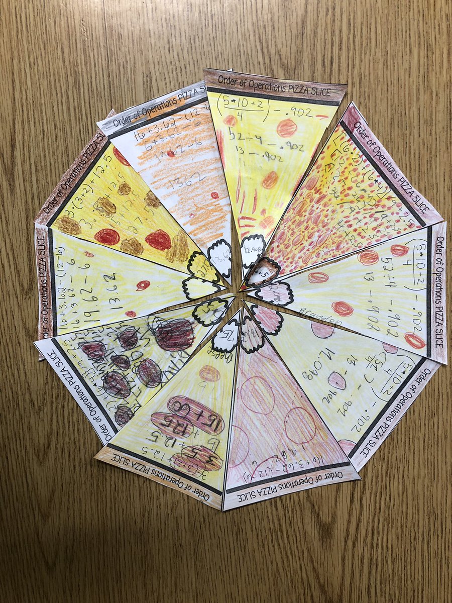 djames_roe's tweet photo. “Itz a pizza!” We used our “pizza slice” strategy in math to solve GEMDAS problems (think pemdas for back in the day 🙃) Who wants pizza now?! 🙋🏻‍♀️🙋🏻‍♀️ https://t.co/164rY6yunr