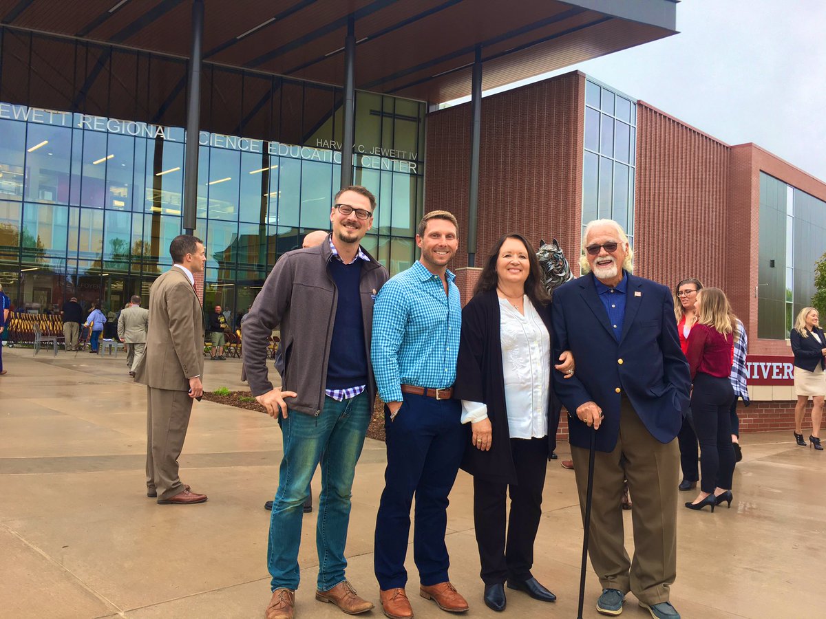 ronrivett's tweet image. We celebrated with Harvey at the ribbon cutting for the Jewett Regional Science Education Center today. Good work, my friend. #gowolves