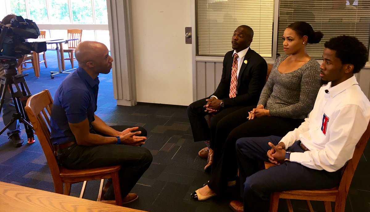 ABC7Tim's tweet photo. I sat down with three Bahamian students at Saint Augustine’s University in #Raleigh to talk about what they are doing on campus to help their country recover from #hurricandorian @SAU_News #Bahamas 🇧🇸 @ABC11_WTVD Big supply drive on campus Friday, Sept 20 from 7-9p. Bring items. https://t.co/9uytO9PfZh