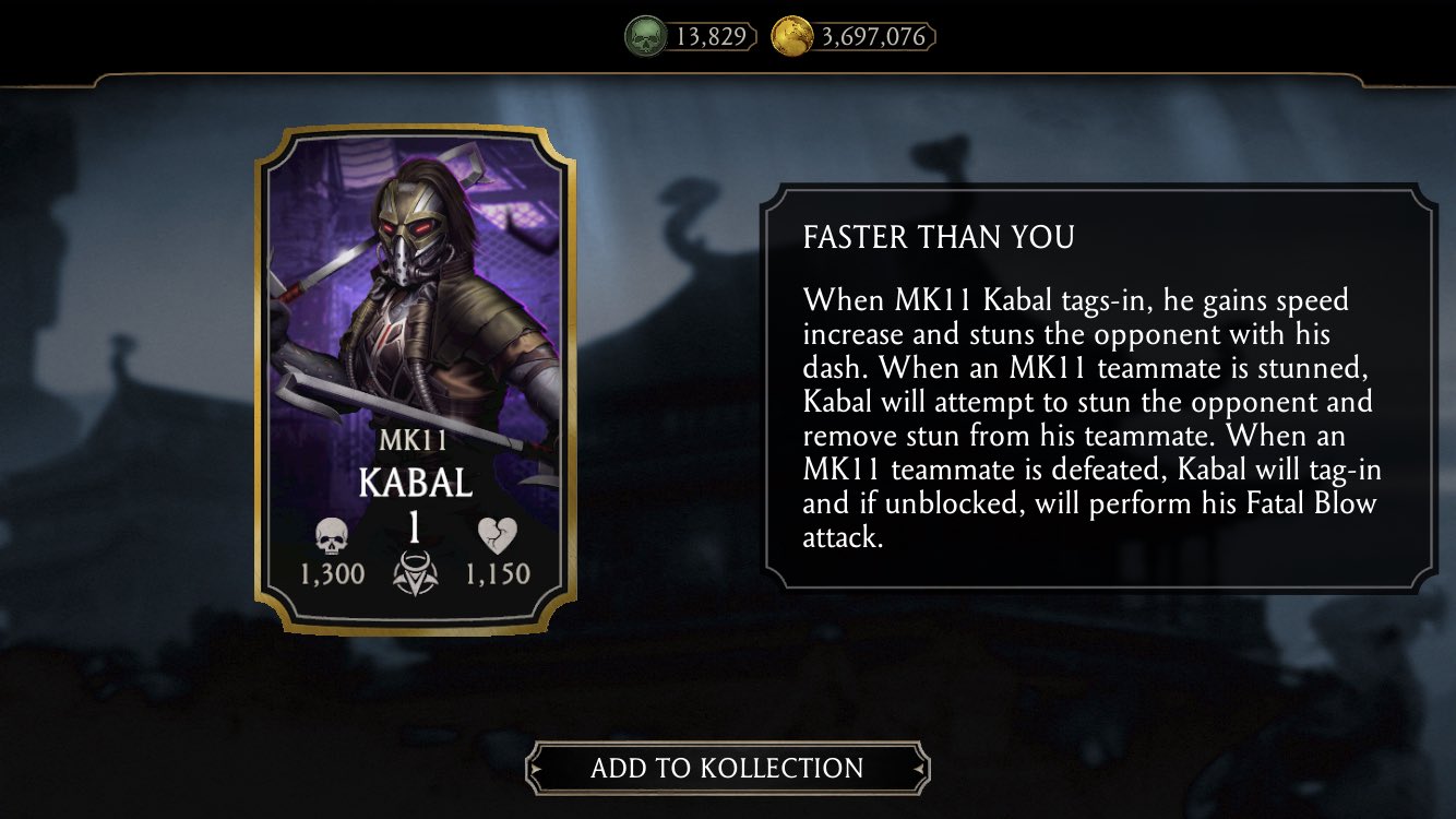 Mortal Kombat Mobile Kommunity on Twitter: "At least, I had my copy of  #kabal before the server issues... now let's find out if it's been fixed. ~  Alex #mkmobile https://t.co/X9HmONomQa" / Twitter