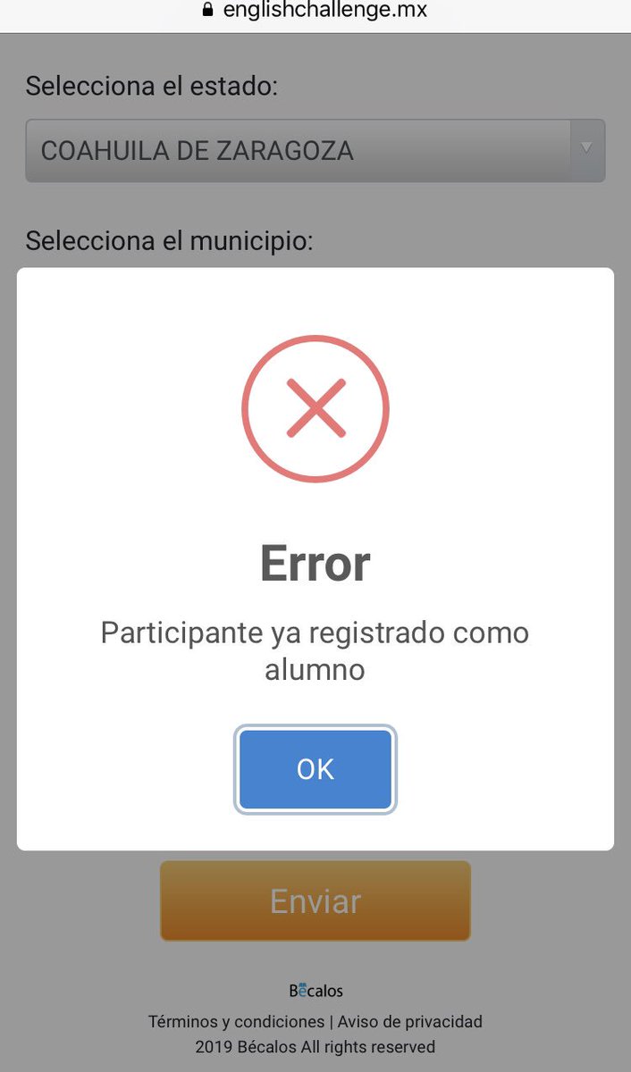 D_revilla's tweet photo. @becalosmx Hola si al registrarse decía que la@curp no era@válida, y al intentarlo de nuevo hiras después te desplegaba la leyenda de que ya era alumno registrado, que procede? https://t.co/qFTtNixzm9