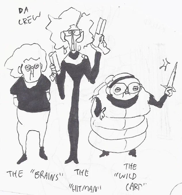 #tbt to the time I drew a crime gang made of three grandmas 