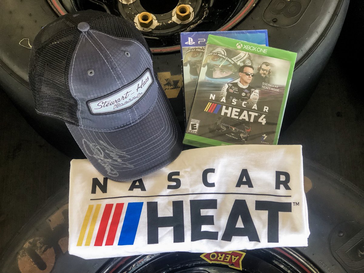 Giving away a copies of #NASCARHeat 4, a t-shirt and a @StewartHaasRcng hat autographed by me. Retweet & tap the ❤️ and you'll be automatically entered. Winner chosen Friday, Sept. 13 at 12p ET. U.S. residents only. @NASCARHeat 4 | Available nationwide tomorrow.