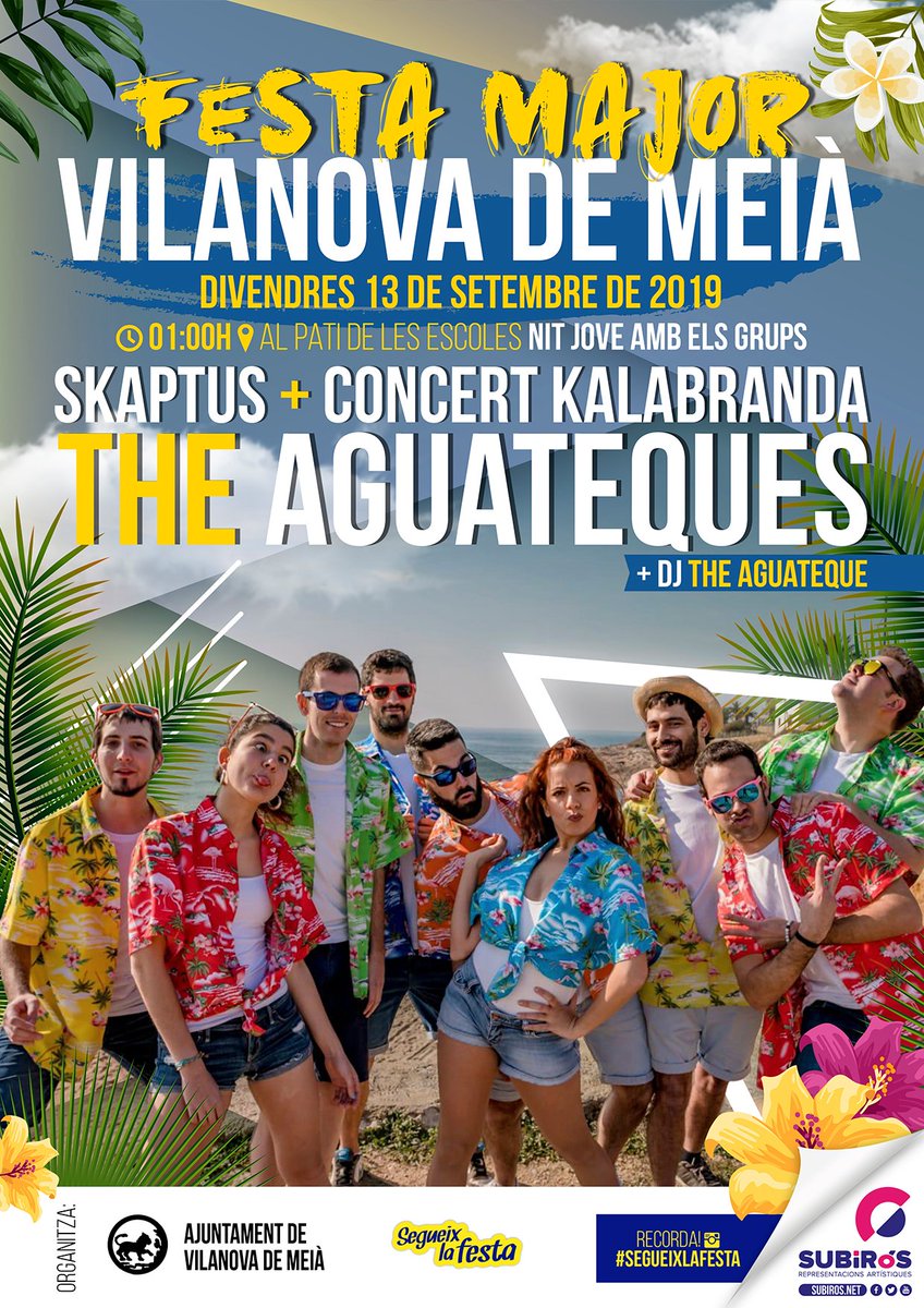 Seguim amb grans #Concerts i magnífiques #FestesMajors!
BON CAP DE SETMANA A TOTHOM!!!
#festamajor2019 #concertjove #atope #segueixlafesta
-----
facebook.com/SUBiROSReprese…