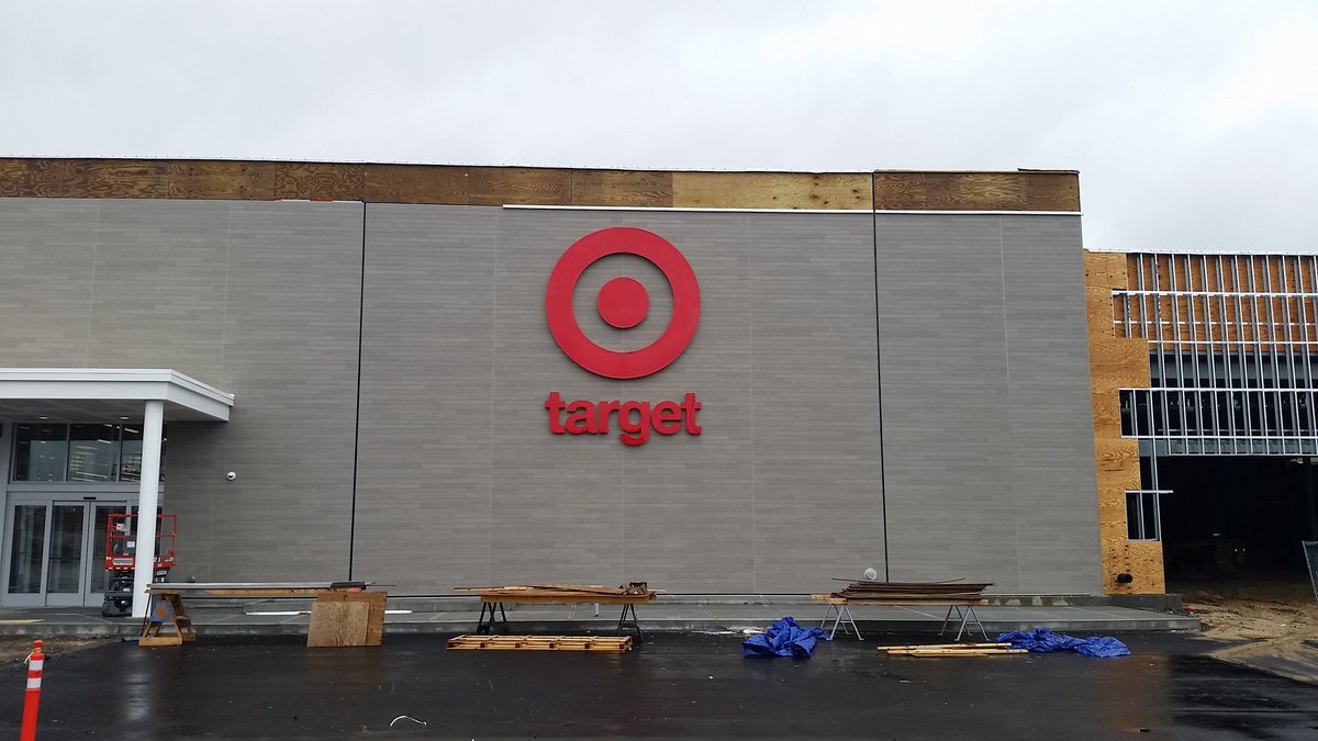 RonRobidoux's tweet image. The Target Bullseye is up on the building at the Cape store. Were getting closer and closer to opening up!