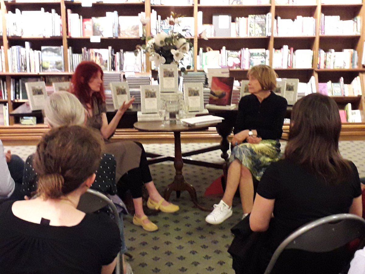 Hatchards's tweet photo. #CarolynTrant & @MaggieHumm1 are #VoyagingOut here @Hatchards this evening - discussing all the women artists who were intrinsic to art history in early 20th c. Britain - fascinating! https://t.co/musgzWe3bd