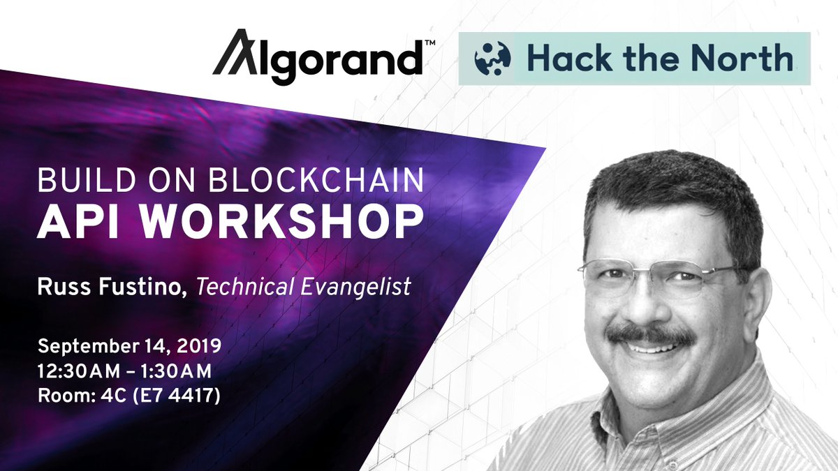 Algorand's tweet photo. .@HackTheNorth is almost here! Don’t miss Algorand’s Build on #Blockchain API Workshop on Saturday in the early morning— prizes will be awarded 🏆
#borderlessdevelopment https://t.co/Cauu4pkqlN https://t.co/MUypigMDIg