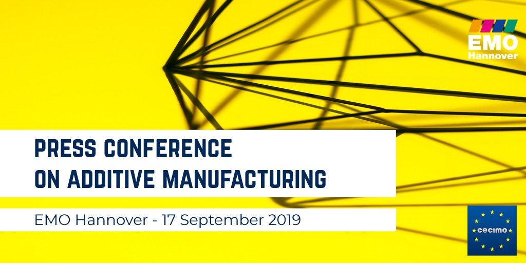 cecimo's tweet photo. |#PressConference |🗓️17 September|@EMO_HANNOVER| 
📢Join us on 17 September at 12.30 and find out:
◾️How will the new legislation impact the #additivemanufacturing sector?
◾️How the latest developments in European politics may affect the sector?
#EMO2019 #additiveEMO https://t.co/ZU4IPWiyz6