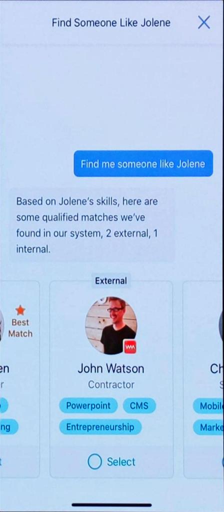 holgermu's tweet photo. And @jpberkowitz showd what managers always wanted...  fijd me someone like Xxx... an example of #AI everywhere #ADPaday https://t.co/R49MZVwmfK