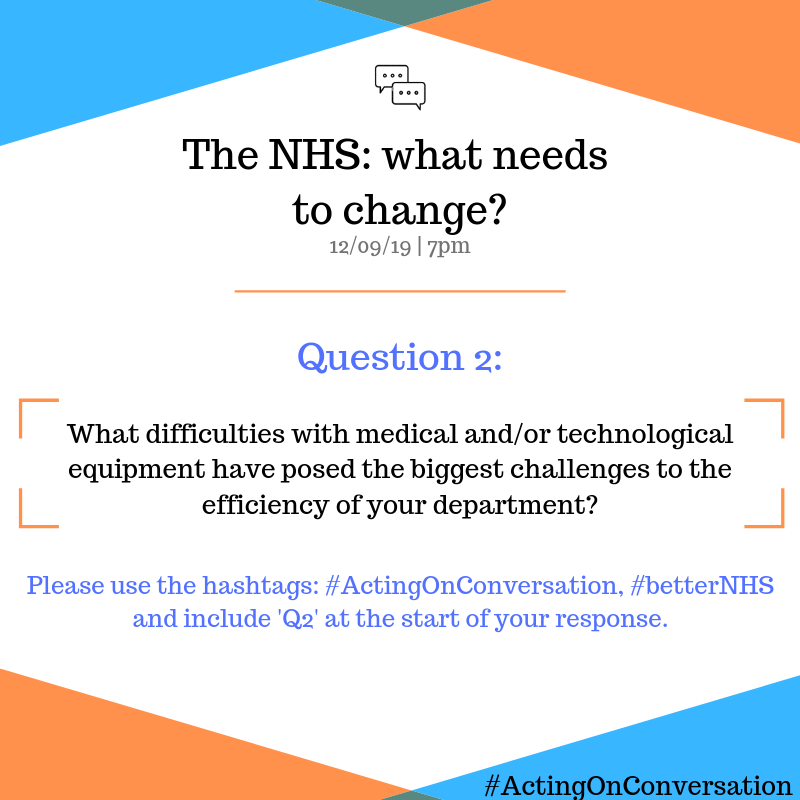 discuss_on's tweet image. Question 2: retweet our question with your answers using the hashtags #actingonconversation #betterNHS