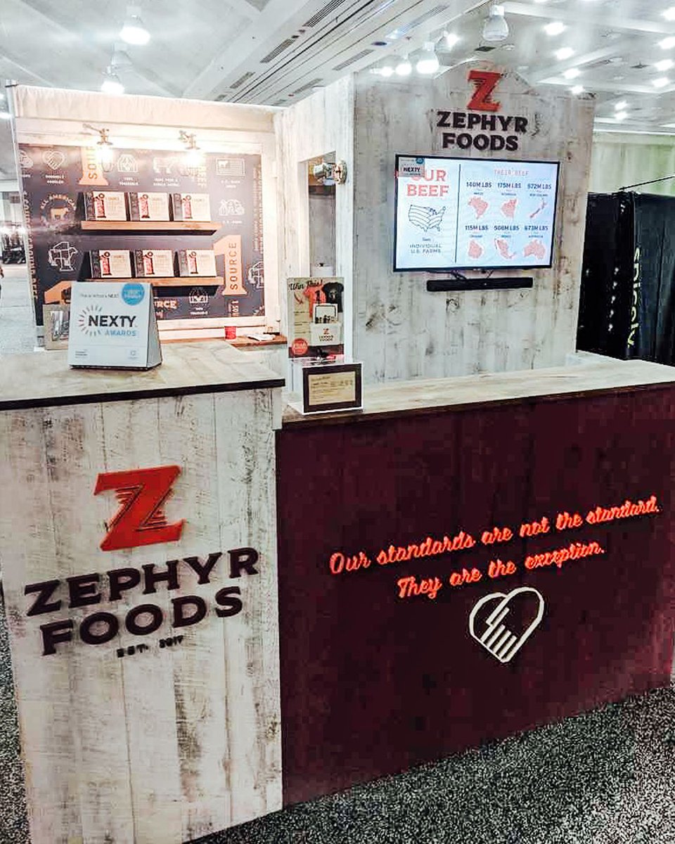 zephyrfoods's tweet photo. The trade show floor is open at #ExpoEast, and we’ve already made some great connections. If you’re here, come see us at booth #243. Enter to win an @RTICCoolers filled with our premium, fully traceable 1 Source ground beef! > @natprodexpo #NEXTYaward https://t.co/3OkDjcwbgs