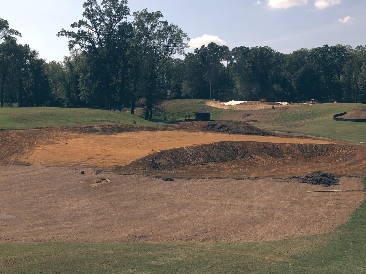 The new 12th green taking shape.